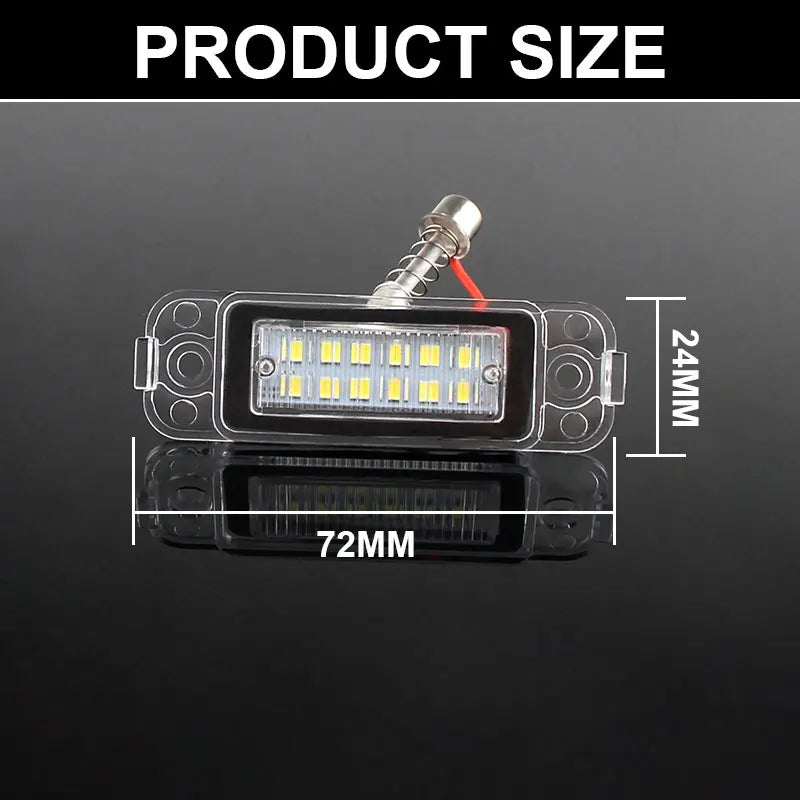 2Pcs Car Auto LED License Number Plate Light Fit for Mercedes W163 W164 X164 ML GL A2518200066