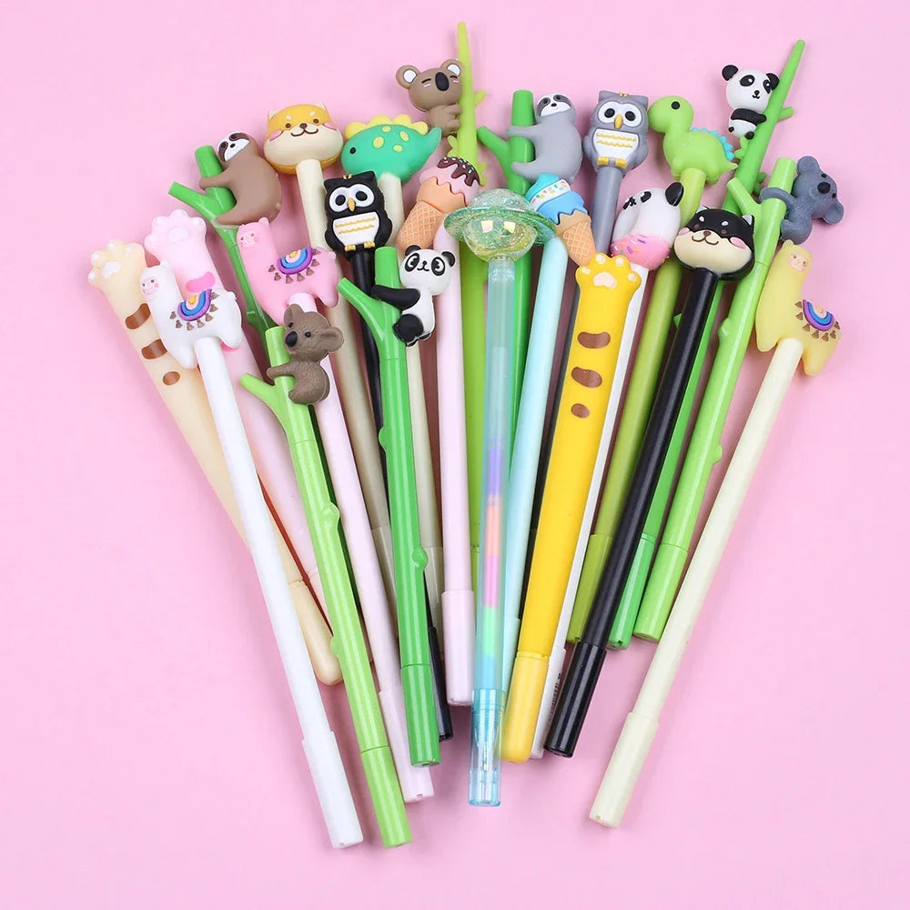 1Pcs Novelty Cute Pens Elegant Kawaii Gel Pen Funny Fancy Journal Aesthetic Stationery Cool Ballpoint School Office Supply Gifts