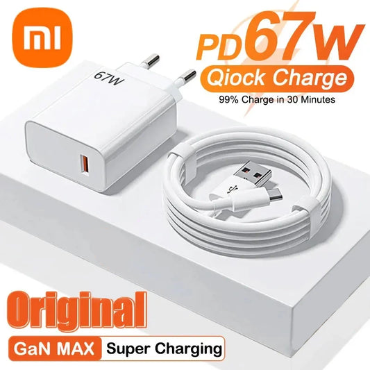 Xiaomi 67W Super Fast Charging USB C PD Interface Charger Fast Charging Phone Charger For iPhone15 Samsung Huawei