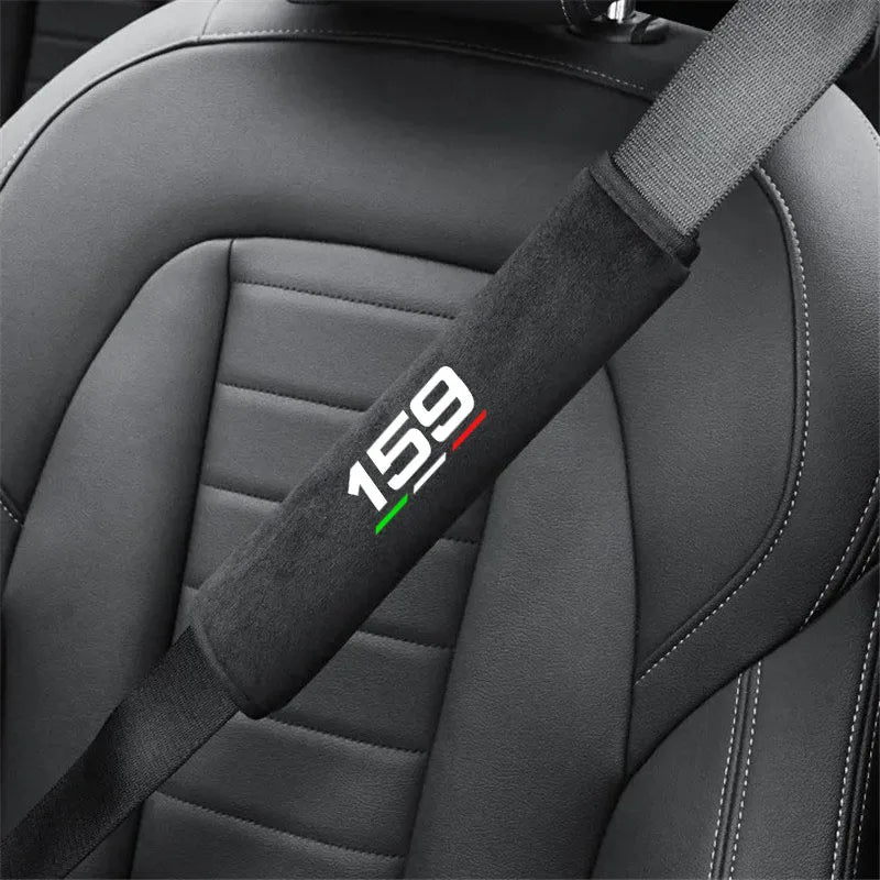 2pcs Car Safety Belt Cover Adjustable Seat Belt Cover Shoulder Strap Covers for Alfa Romeo 159 Auto  Accessories