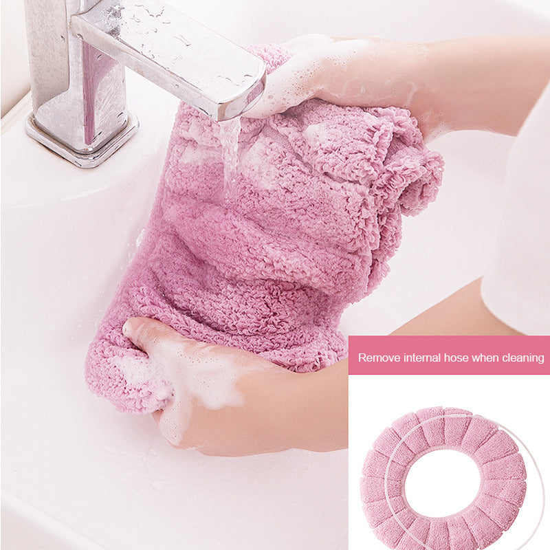 Washable Toilet Seat Cover Waterproof Sticker Foam Toilet Lid Cover Portable Silicone Toilet Cup Covers Bathroom Accessories