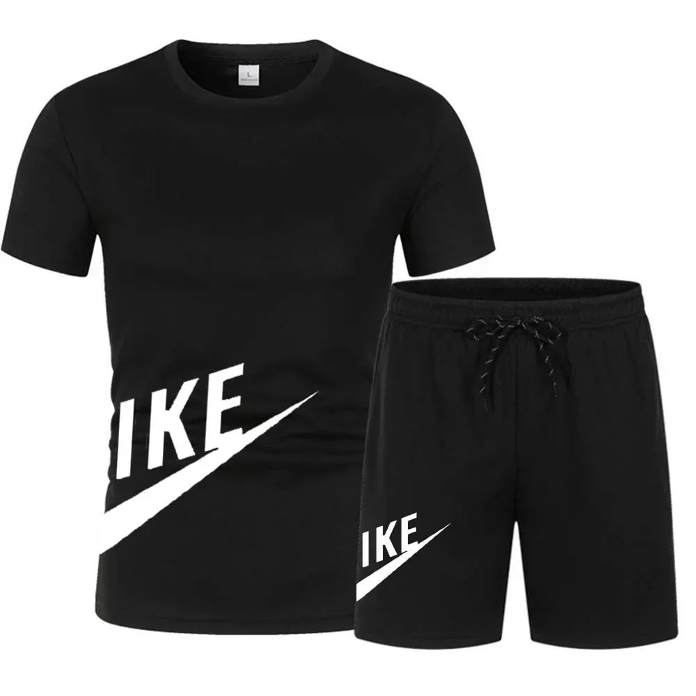 Summer men's suit fashion Korean sportswear men's short sleeve T-shirt + sports shorts suit men's casual men's wear