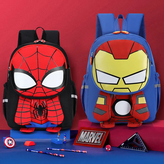 Children's school bag new, cute cartoon Spider-Man 3-6 years old boys backpack Captain America Iron Man backpack