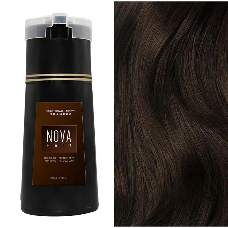 3 IN 1 Hair Dye Shampoo Natural Non-irritating Clean Nourish Dye Shampoo Instant Coloring Cover White Grey Hair Care Product