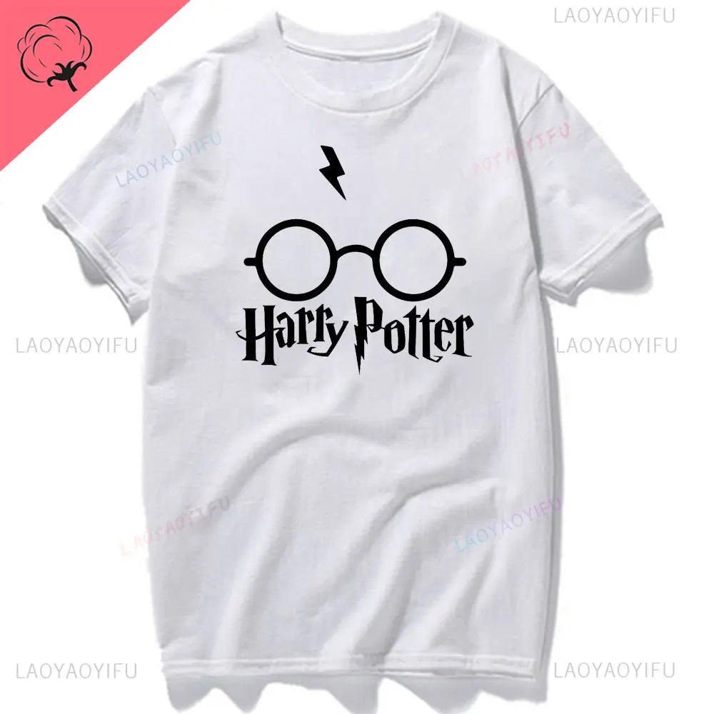 Wizard Hat Shirt Wizard Wand T Shirt HP Shirt Gift Short Sleeve Unisex Graphic Tees Mystical School Cotton Summer Fashion Tops