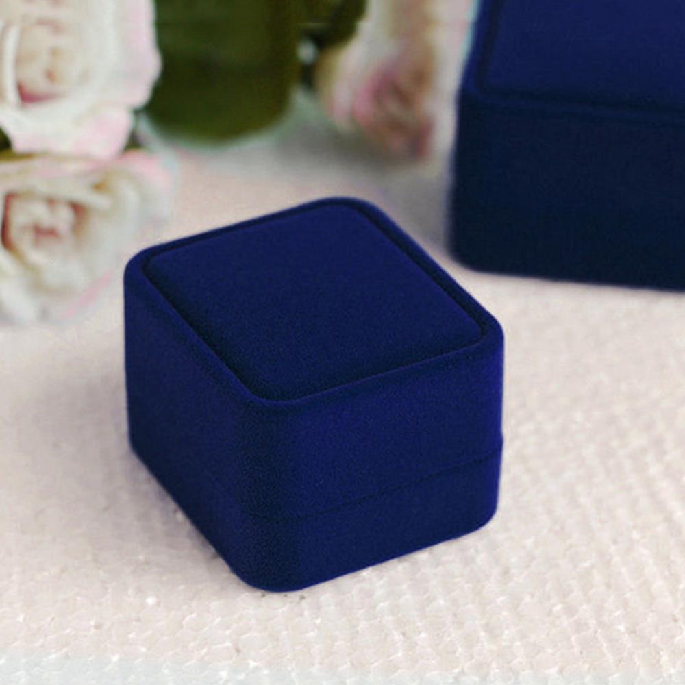 Rings Box Velvet Jewelry Box Display Holder Ring Earrings Necklace Bracelet Soft Organizer Case Wedding Jewelry Packaging Box