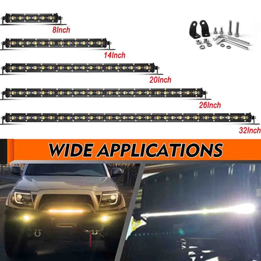 LED Light Bar 6D 8inch 14inch 20inch Off Road Led Bar for Lada Truck 4x4 SUV ATV Niva White Yellow Auto Driving LED Fog Lights
