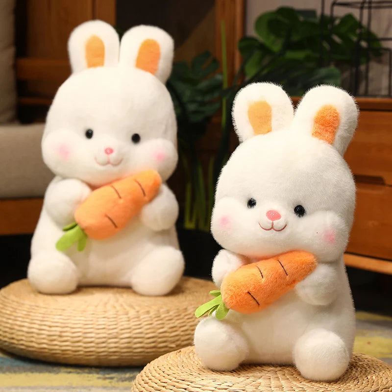 26-50cm Kawaii Carrot Rabbit Plush Toy Stuffed Creative Baby Cuddly Bunny Plushie Doll For Kids Girls Lovely Birthday Gift