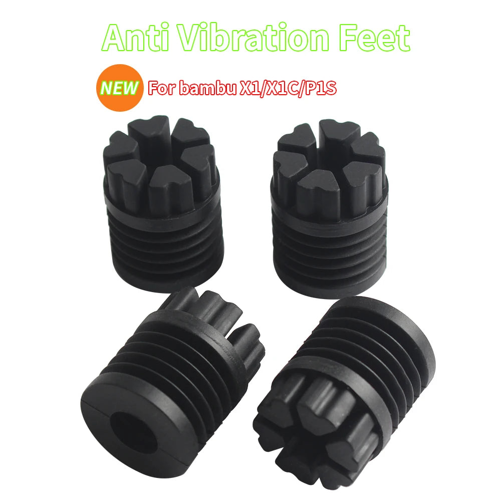 Anti Vibration Feet Pad For Bambu Lab X1/P1/X1E Bamboo Anti-slip Anti-Shock Dust-proof Rubber Foot Pad Bambulabs P1P/P1S/X1C/X1