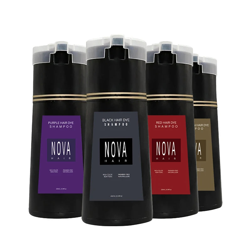 3 IN 1 Hair Dye Shampoo Natural Non-irritating Clean Nourish Dye Shampoo Instant Coloring Cover White Grey Hair Care Product