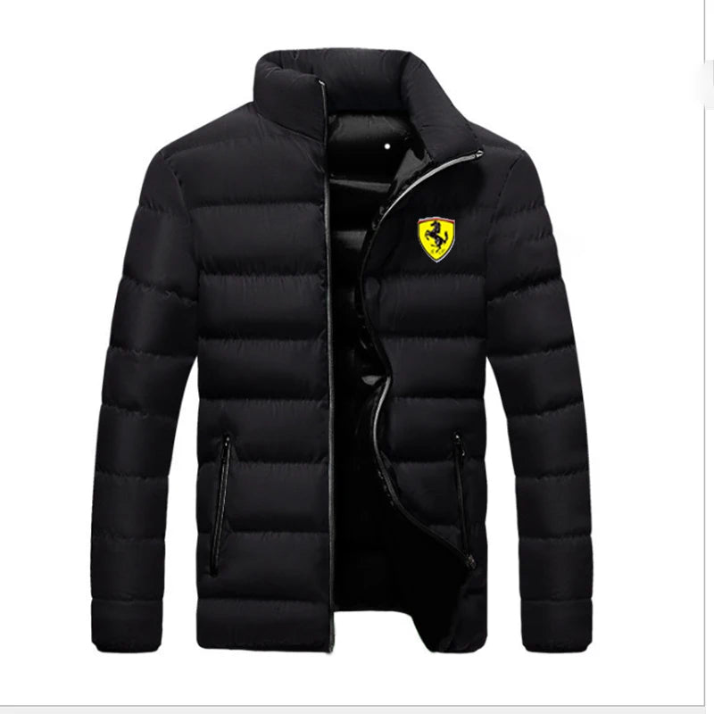 Winter 2024 new outdoor collar warm thick jacket fashion light down cotton cotton-padded zipper casual minimalist jacket.