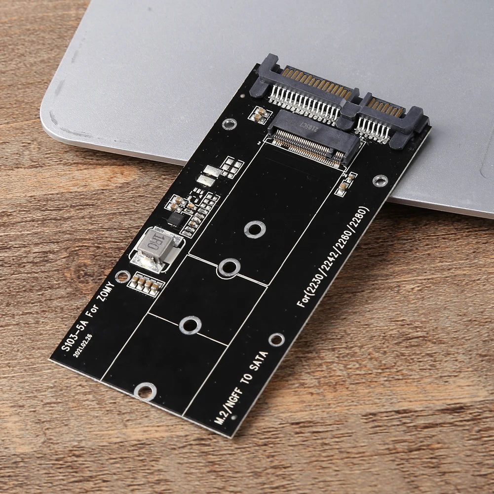B Key M.2 NGFF SSD to 2.5" SATA 3.0 Converter Adapter Card 2230 2242 2260 2280 for Windows2000/XP/7/8/10 Vista Linux MAC
