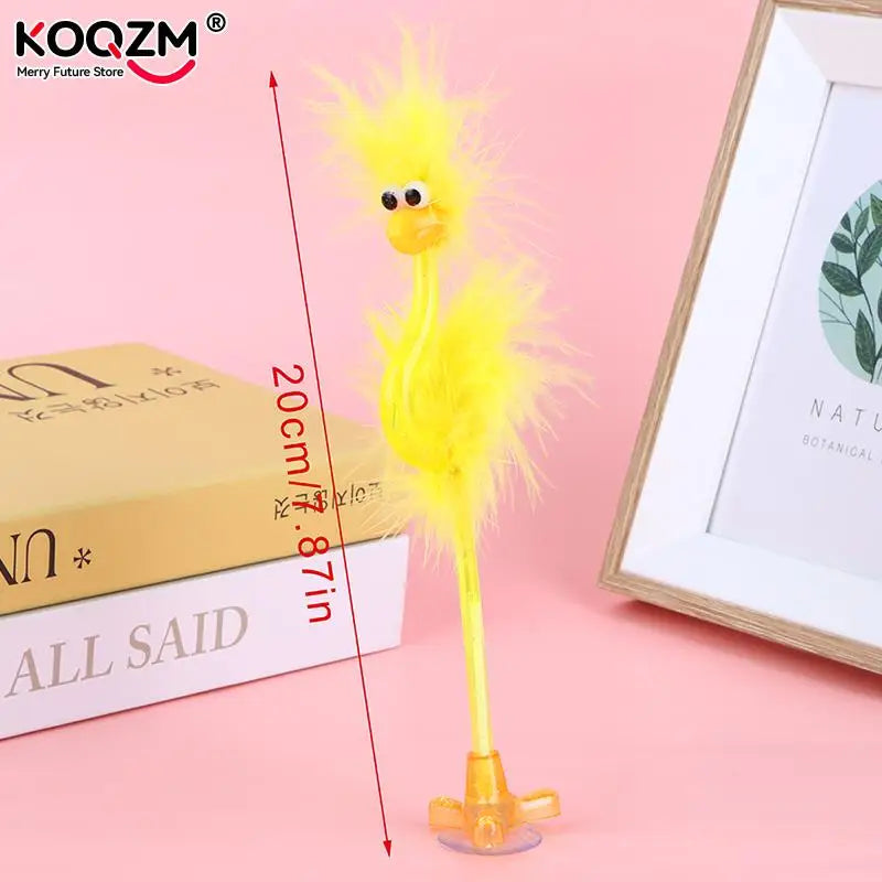 1PC 21cm Creative Pen Cartoon Plush Ostrich Ballpoint Pen Signature Pens Writing Tools Student Stationery School Supplies